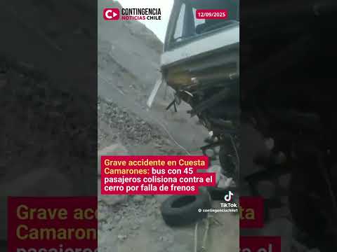 Grave accidente en Cuesta Camarones Arica .