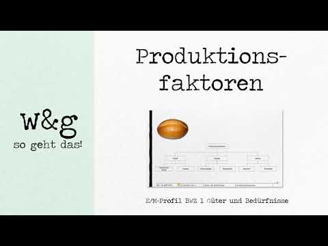 GWZ 1 Güter und Bedürfnise - #2 Produktionsfaktoren