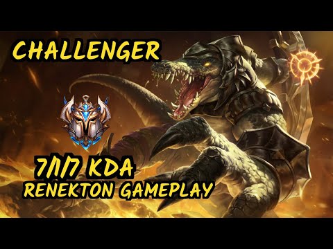 GRF Chovy (RENEKTON) vs IRELIA - 7/1/7 KDA MID CHALLENGER GAMEPLAY - KR