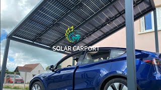 🌞 16m² Solar Carport in France | Powered by Maysun Solar Panels