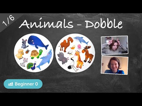 Animals - Dobble (Spot It!) with Judith - Game 1/6 (Zero Beginner - Natural approach Russian)