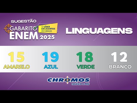 Gabarito ENEM 2025 CHROMOS - Prova Amarela: Questão 15 | Linguagens e Códigos