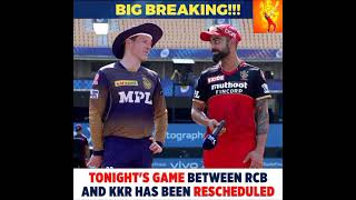 Breaking news today Rcb vs kkr match postponed # sports india