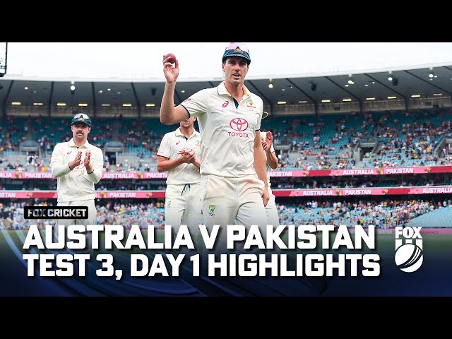 Australia v Pakistan – Third Test, Day 1 Highlights I 03/01/24 I Fox Cricket