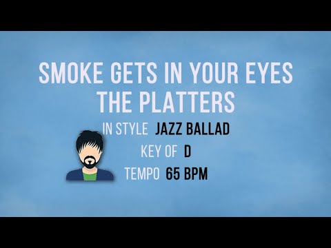 Smoke Gets In Your Eyes - The Platters -  Karaoke Male Backing Track