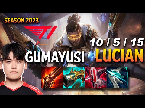 T1 Gumayusi LUCIAN ADC vs AKSHAN - KR Ranked