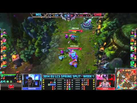 Millenium vs Gambit Gaming | S4 | LCS EU 2014 Spring Split W1D2 | Full Game | HD