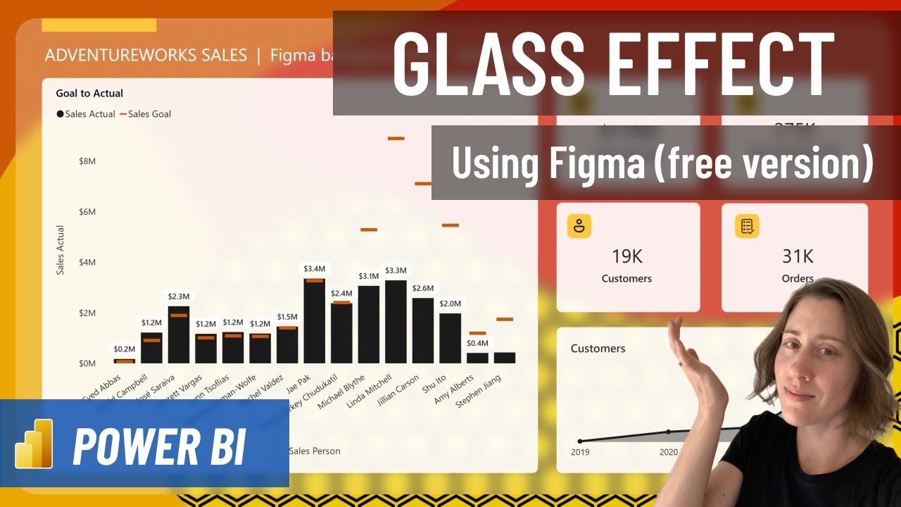 Create a "glass effect" in Power BI with a free Figma account - here's how!