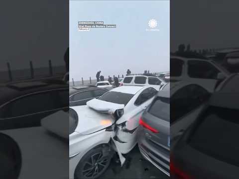WATCH: Eyewitness Video Shows Cars Pile Up on Foggy Bridge in China