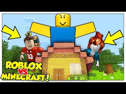 Giant Roblox Noobs Attack Our House! - Minecraft ITA