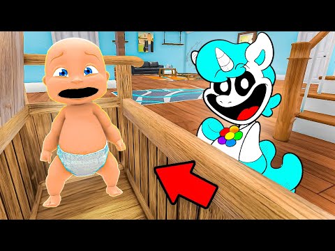 Baby and Smiling Critters Play Hide and Seek!