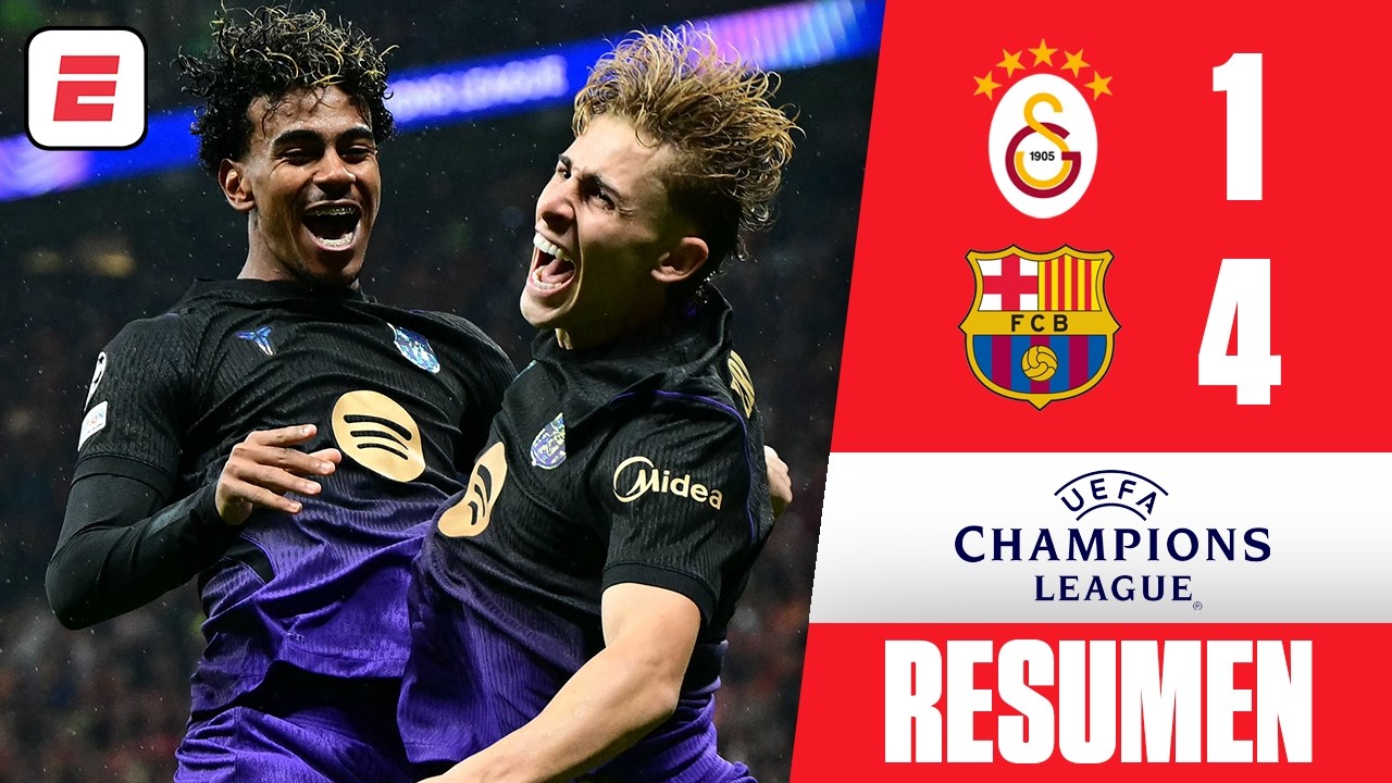 BARCELONA GOLEÓ 4-1 al GALATASARAY con un Lamine Yamal BRILLANTE | UEFA Champions League