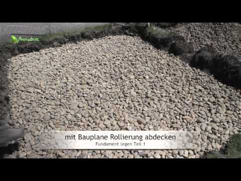 Fundament  legen, Betonieren: Teil 1 - Rollierung und Schalungskasten