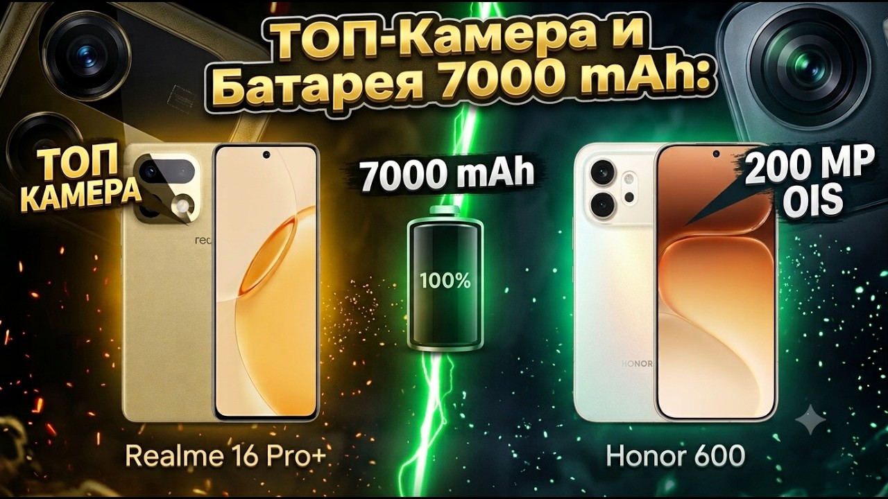 СРАВНЕНИЕ HONOR 600 И REALME 16 PRO+ | ТОП КАМЕРЫ И АВТОНОМНОСТЬ