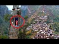 Mysterious stone house on the cliff | Rural life of villagers in China’s cliff village