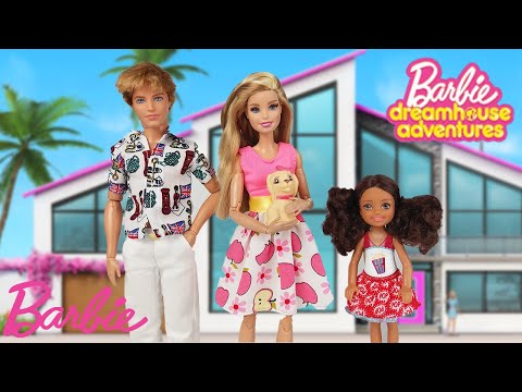 Barbie Dreamhouse Adventures Barbie Ken Baby Family Morning Routine