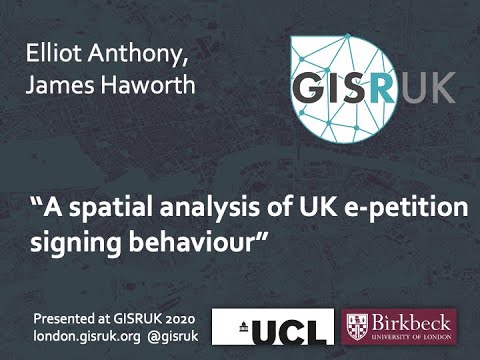GISRUK 2020: Paper 73-A spatial analysis of UK e-petition signing behaviour