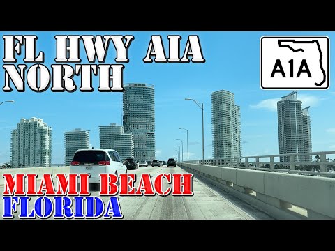 FL A1A North - Miami Beach - Florida - Spring Break 2024 - 4K Highway Drive