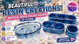 Gorgeous Nautical Resin Dish & Tealight Holders DIY 🌊✨