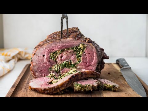 Stuffed Rotisserie Leg Of Lamb
