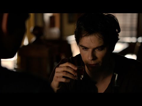 TVD 5x17 - Damon getting drunk at the bar after breaking up with Elena | HD