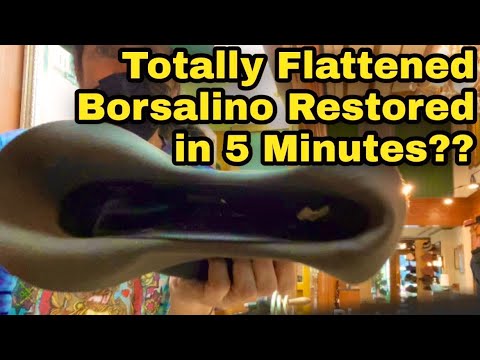 Totally FLATTENED Borsalino Classico Restored in Minutes!