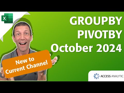 Excel Update Oct 2024: Master GROUPBY & PIVOTBY