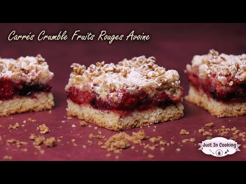 Red Fruit and Oat Crumble Squares