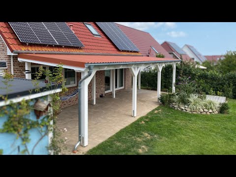 TERRASSENÜBERDACHUNG AUS HOLZ SELBST GEBAUT! DIY....#wood #diy #woodworking