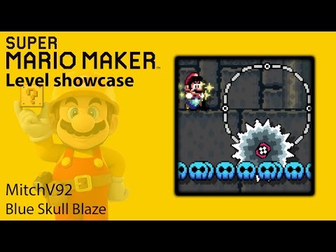 Super Mario Maker - Level Showcase - Blue Skull Blaze