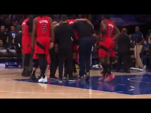 Scottie Barnes gets SCARY leg injury and is Down in a lot of pain vs sixers.