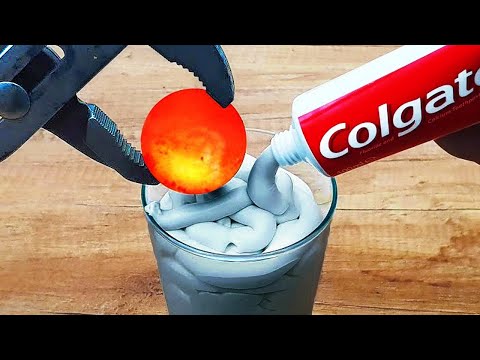 1000 Degree Ball vs Toothpaste!