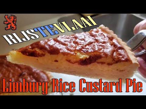 Traditional Rice Custard Pie - Limburgse Rijstevlaai