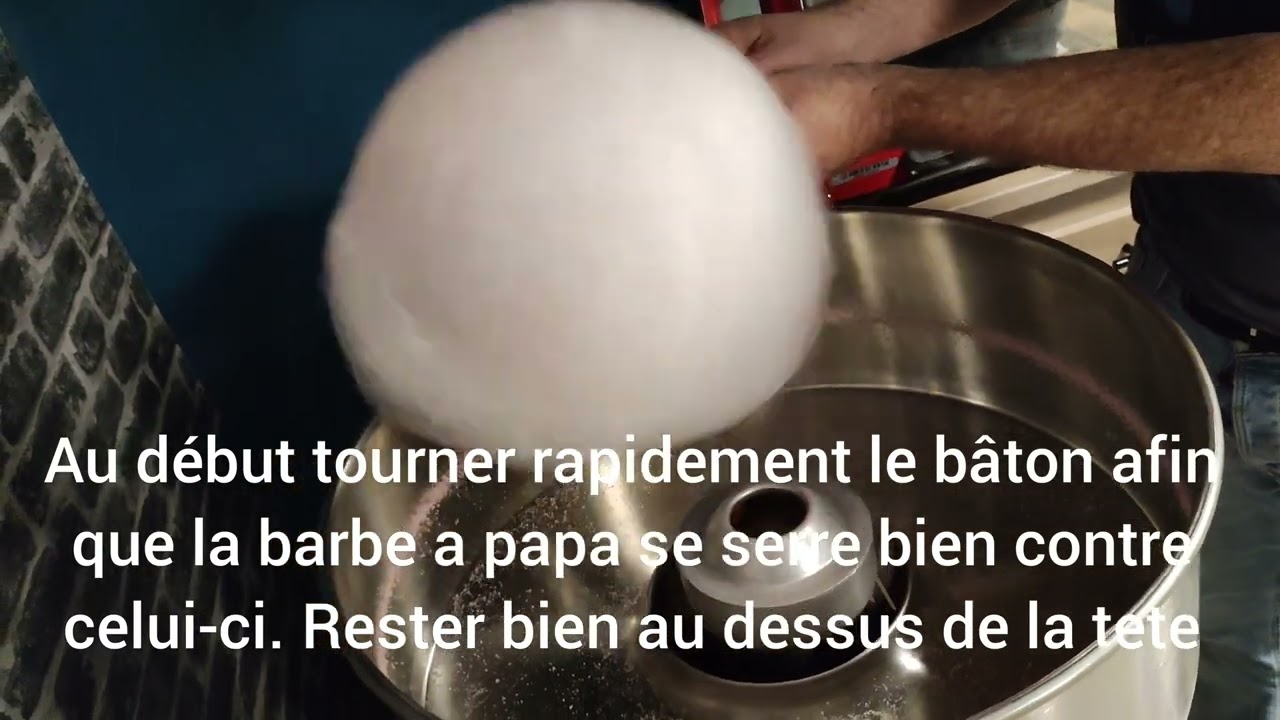 test et impression de la machine a barbe a papa VEVOR.fr / cotton candy machine VEVO.fr