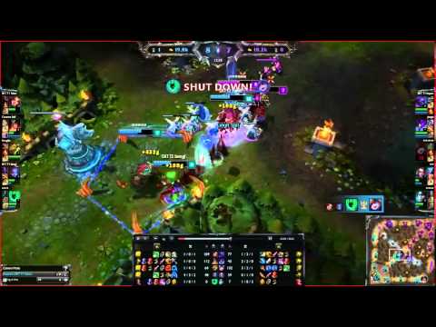 SKT T1 Faker - Katarina vs Lulu mid S4