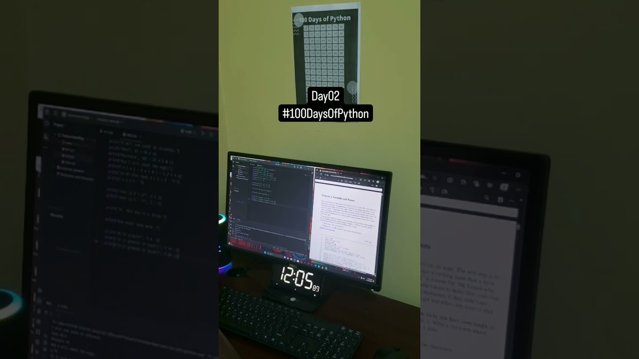 Day 2  #100DaysOfPython #CodingJourney #PythonLearning #CodeWithMe #ProgrammingLife  #100daysofcode