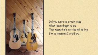 I'm So Lonesome I Could Cry