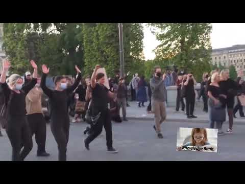 Demonstration in solidarity with George Floyd in Stockholm and police dispersed the protesters