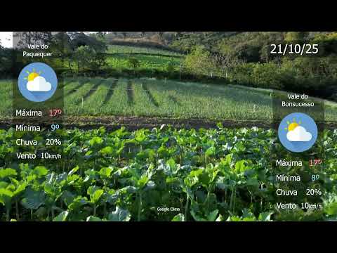 Previsão do tempo para o interior de #Teresópolis-RJ, nesta terça-feira, 21 de outubro de 2025