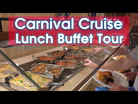 Carnival Cruise Lunch Buffet Food at Lido Marketplace + Menus & Review