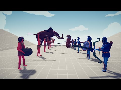 TRIBAL TEAM vs ANCIENT TEAM   Totally Accurate Battle Simulator TABS