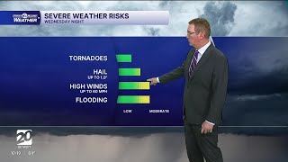Storms end tonight, more tomorrow night