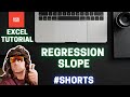 #shorts Regression Slope Microsoft Excel Tutorial