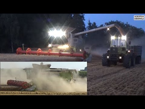 Dreschmarathon im Staub bis in die Nacht - Claas Lexion 600 TT - LU Dirschedl