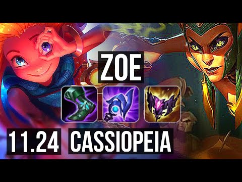 ZOE vs CASSIOPEIA (MID) | 9/2/6, 800K mastery | EUW Diamond | 11.24