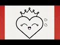 dessin facile | comment dessiner un joli coeur facilement | dessin kawaii | dessins facile a faire