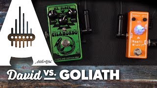 Video thumbnail for David vs Goliath - Tone City Summer Orange vs Mr Black GilaMondo Phaser Pedals by Andertons Music Co