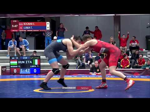 1/4 WW - 59 kg: E. BOGNAR (HUN) v. T. LUMIA (ITA)