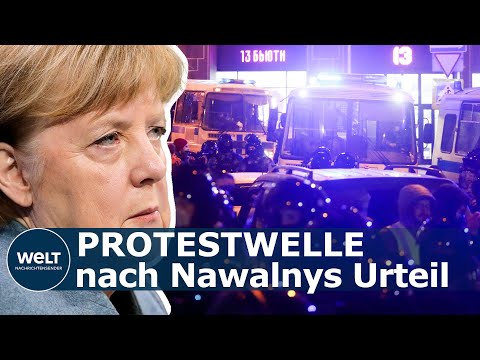KRAWALL IN RUSSLAND: Massenfestnahmen von Nawalny-Anhängern und Machtwort von Merkel