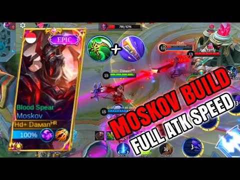 TOP GLOBAL MOSKOV PAKE BUILD FULL ATK SPEED AUTO BANTAI GENDONG TIM - Mobile Legends